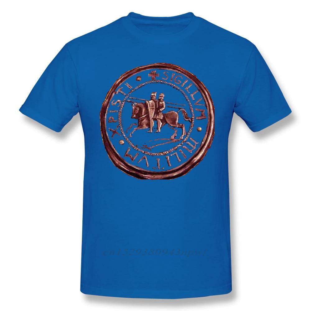 Templar TShirt Knights Templar Seal Symbol T Shirt Graphic 100 Cotton Tee Shirt Men Short Sleeve Classic Cute Tshirt