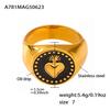 Qiong Yao 18K Gold Irregular Open Ring Set - Stylish Stainless Steel Finger Rings