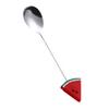 Stainless Steel Spoon, with Strawberries Durians Watermelons Avocados Decor, Durable Rust-Resistant Dessert Spoon, for Coffee Tea Stirring And Eating