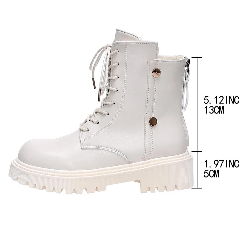 Black Thick Sole Punk Ankle Women Retro Lace up Platform Motorcycle Woman Pu Leather Gothic Size 35 42 35 7240₽