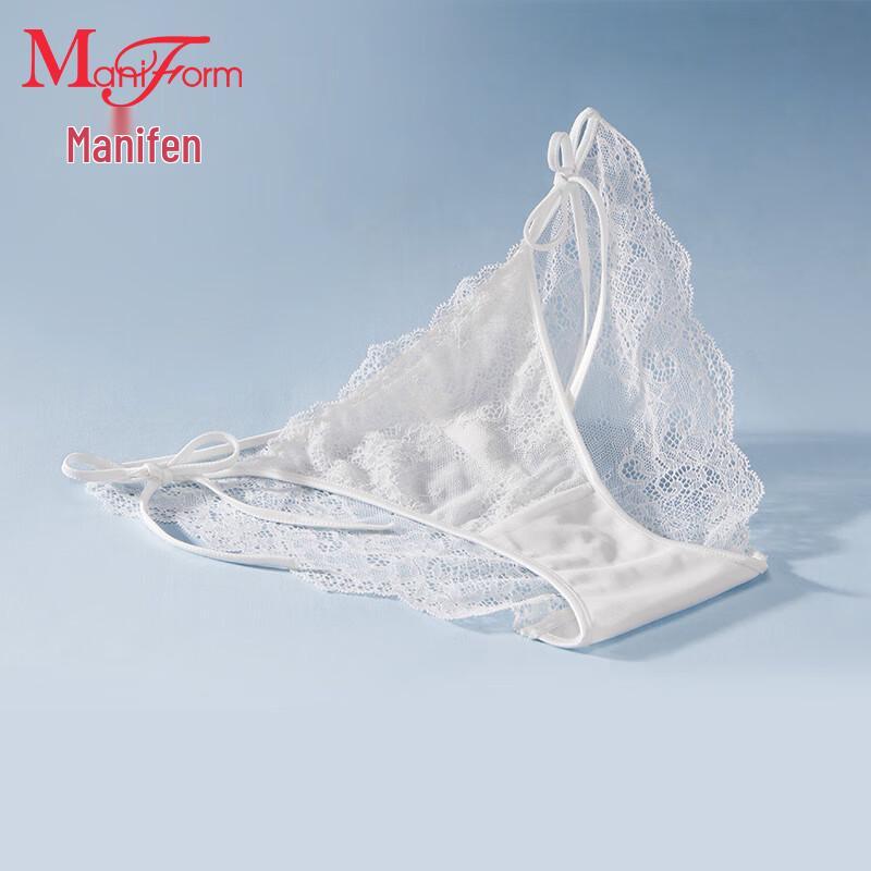 Maniform Women's Sheer Mesh Lace Low-Rise Briefs