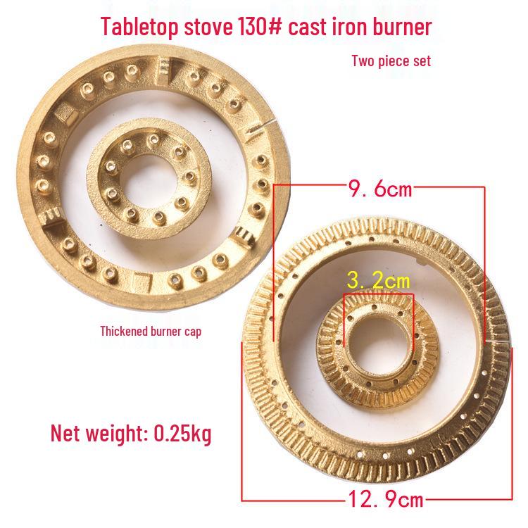 Gas Stove Cast Iron Burner Head Flame Spreader and Cap Set