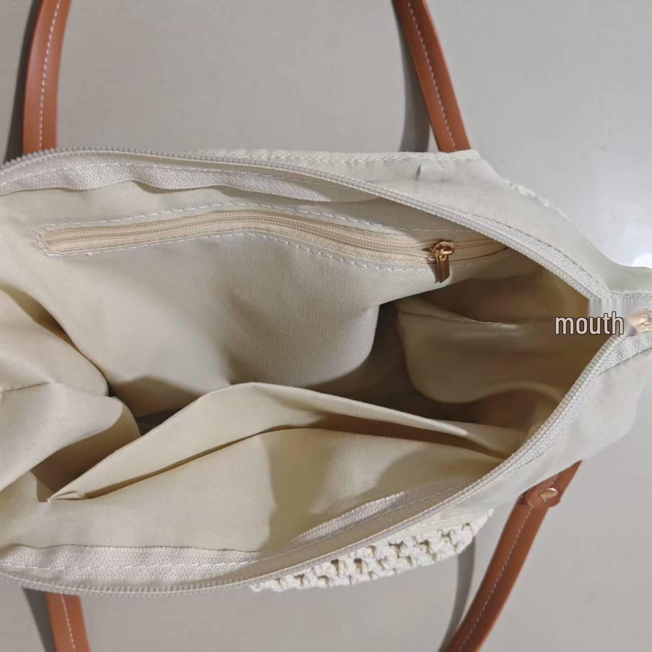 

Women s Luxury Straw Woven Tote Bag - Summer 2025, High-End, Large Capacity