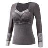 Autumn Clothes Thermal Underwear Mesh V Neck Warmth Long Warm Top Women Thermal Clothes  Undershirt