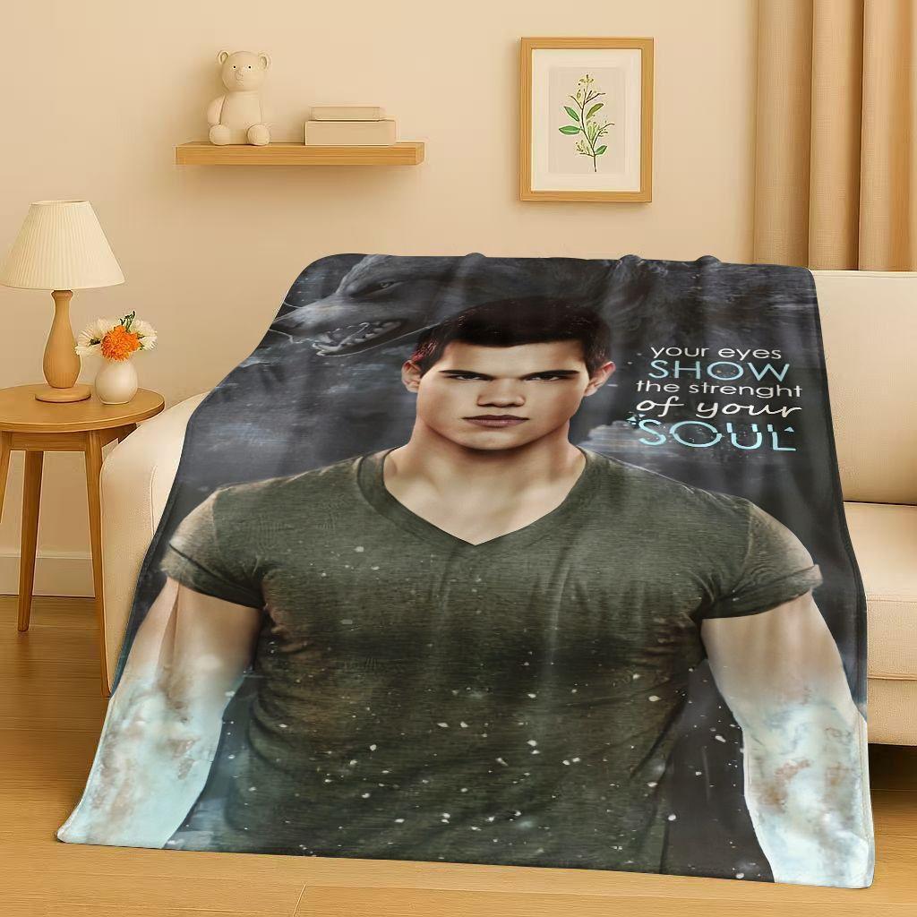 3D Twilight Saga Bella Edward Vampire Movie Flannel Blanket,Ultra Soft Warm Plush Throw for Home Bedroom Bed Sofa Cover Camping
