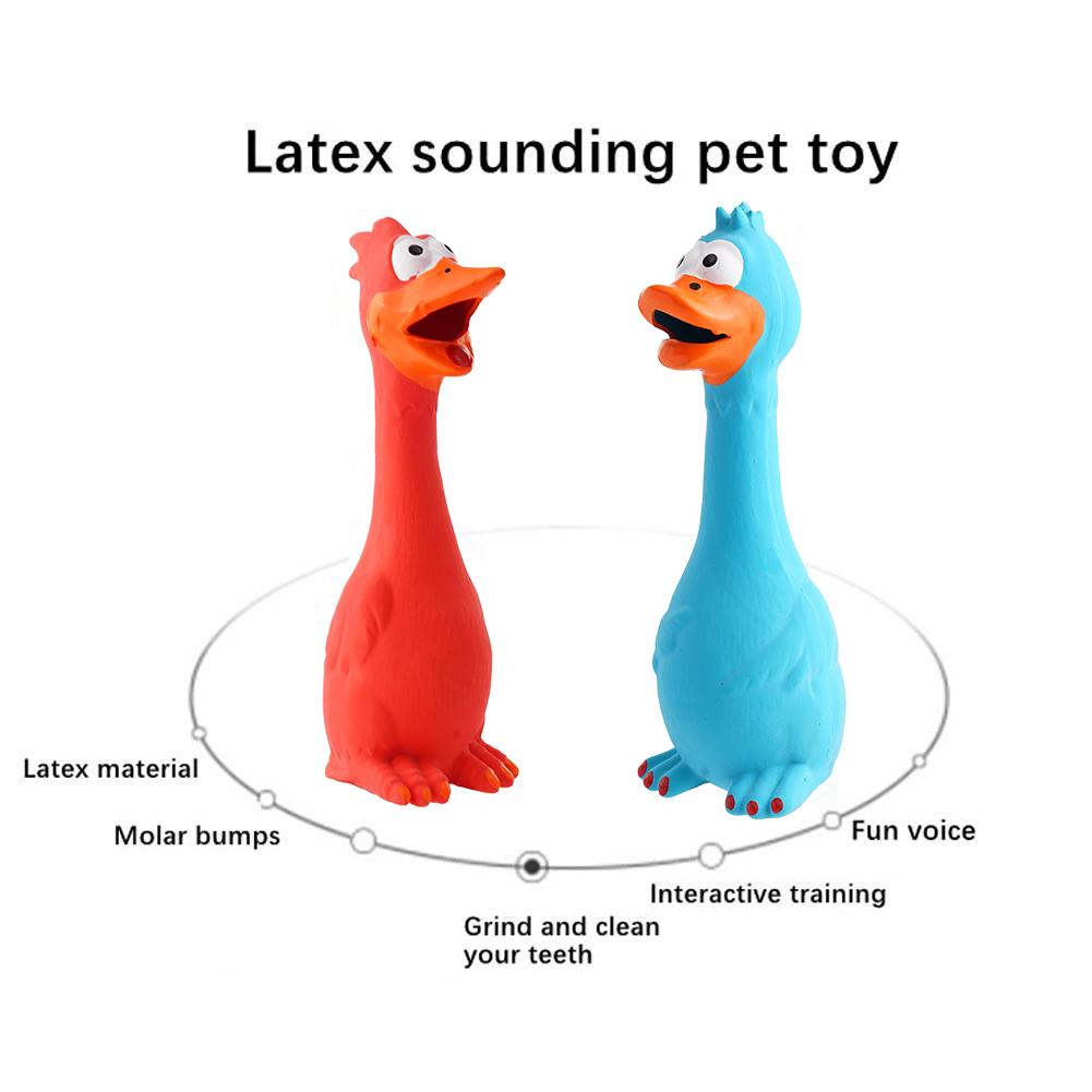 Squeaky Dog Rubber Toys Dog Latex Chew Toy Chicken Animal Bite Resistant Puppy Sound Toy Dog Supplies For Small Medium Large Dog