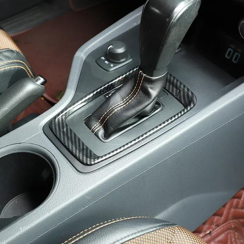 ABS Carbon Car Gear Shift Frame Panel Trim Decorate Cover Accessories For Ford Ranger Everest 2015 2016 2017 2018