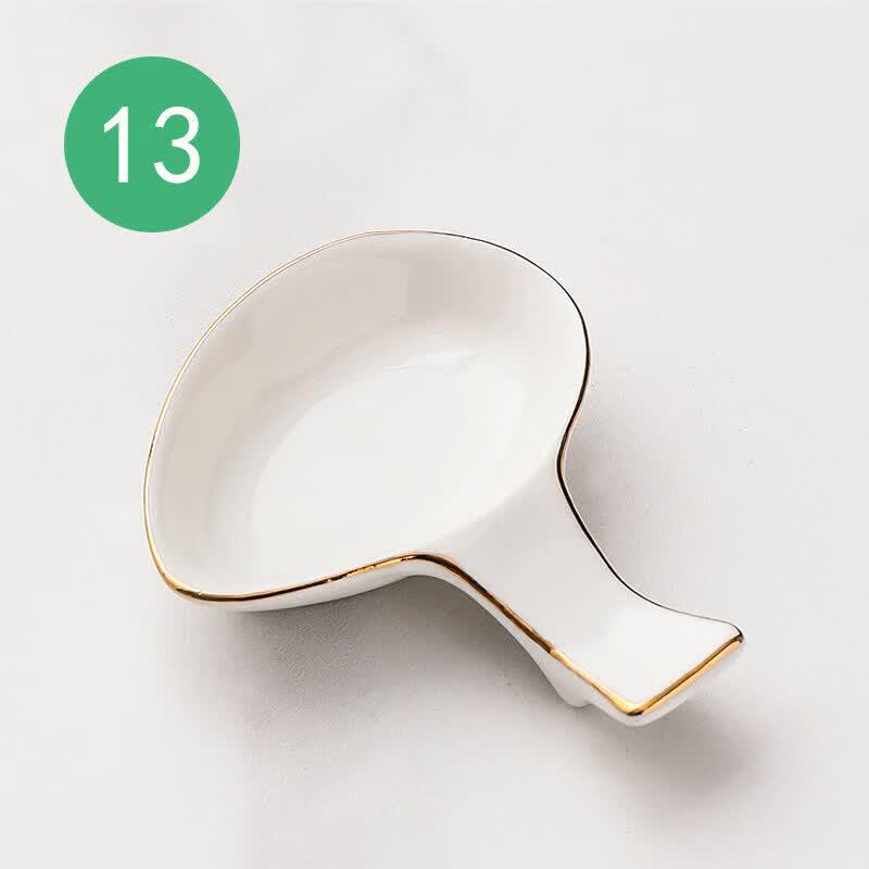 Pure White Ceramic Chopstick & Spoon Rest