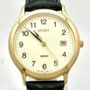 [New Battery] SEIKO SPIRIT Men's Watch Gold Date 5E32-6A3A 390154 New Belt