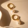 S925 Sterling Silver French Retro Pearl Dangle Earrings for Women - High-End Fashion Stud Ear Jewelry