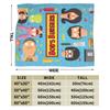 Super Warm Blankets Camping Anime Bobs Funny B-Burgers Throw Blanket Movie Flannel Bedspread For Home Decor Trend Sofa Bed Cover