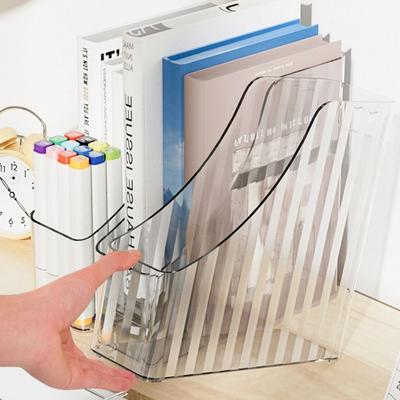 PET A4 Storage Filing Box Transparent Paper File Organizer  Desktop Supplies