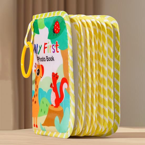 Baby Photo Album Fabric Memory Book Soft Cloth Scrapbook Interactive Sensory Toy for Newborn