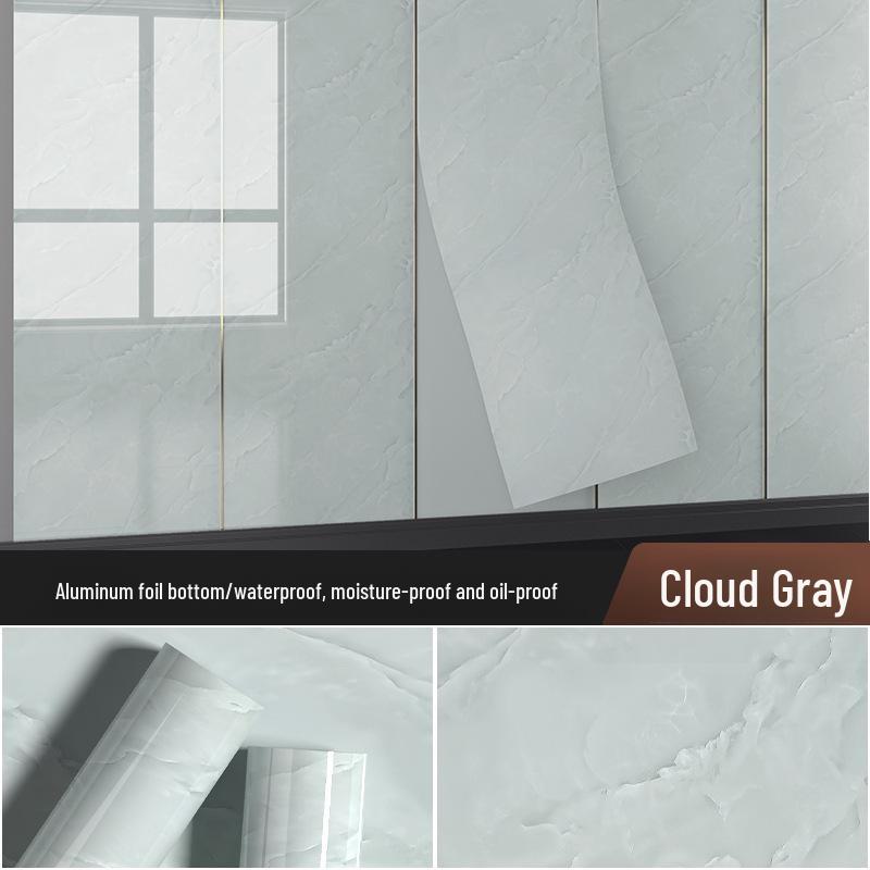 Ölbeständige Marmor-Küchenaufkleber – Hochtemperaturbeständiger, wasserdichter, selbstklebender Fliesen- und Herdwandschutz