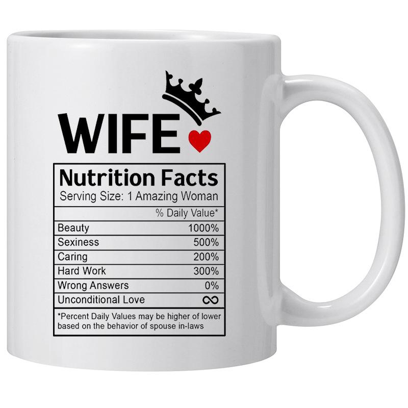 Husband Hubby Wife Valentine'S Day Birthday Gift Ceramic Coffee Mark Mug Wedding Anniversary