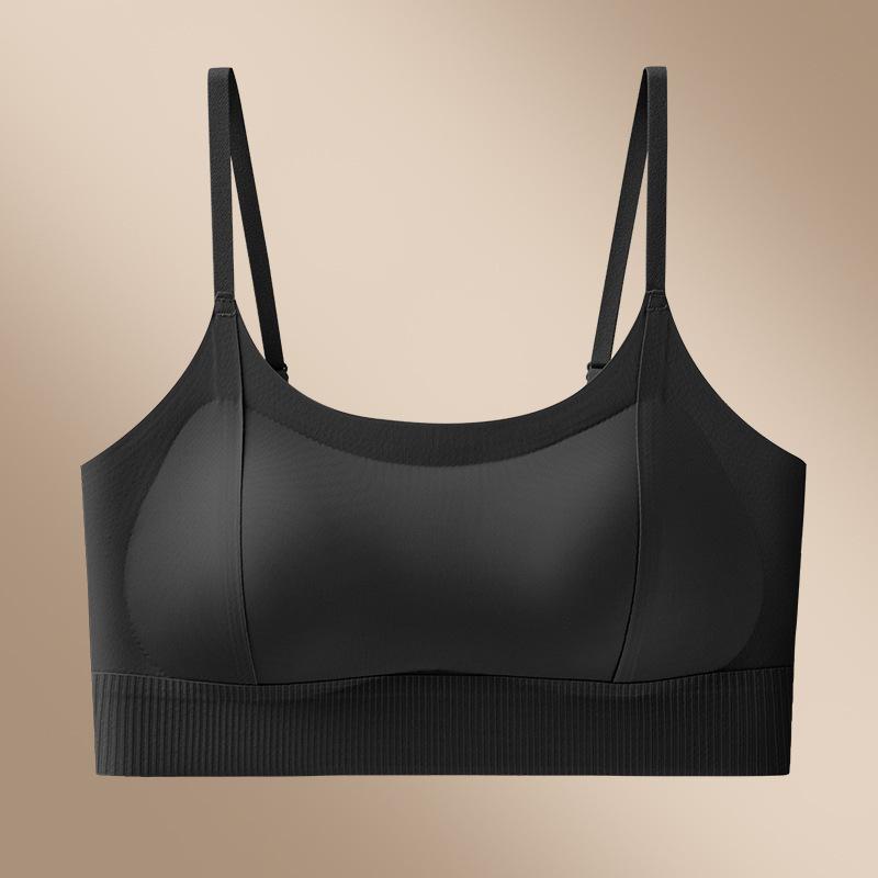 Cross Beauty Back Foundation Non-marking Underwear Women's Small Breasts Gather Breathable Ice Silk Fixed Cup Tube Top Bra Thin Summer