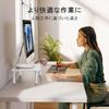 HUANUO Desktop Monitor PC PS5 Small TV 37cm 20kg Weight Three Height HNLL3W Stand, Stand, Stand, Stand, Stand, Wide, Capacity, Adjustments, (White)