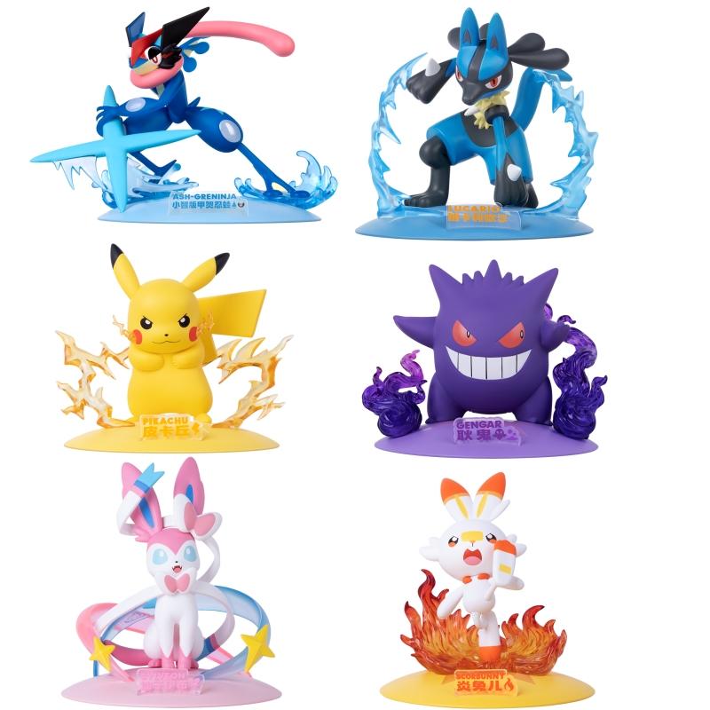 Pokémon Small-Sized Authentic Figurine  Pikachu Gengar Gardevoir Mewtwo Gift Ornament Children's Birthday Gift
