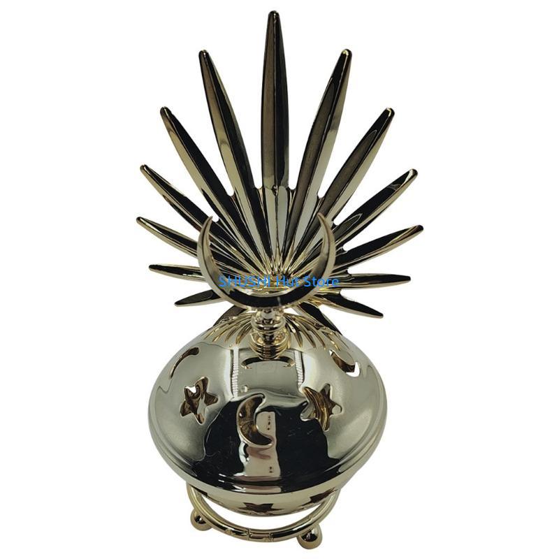 

Arab Metal Candlestick Moon Star Holder Oven for Home Yoga Room Decoration Double Use Holder D57B