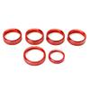 6pc Red AC Stereo Volume/Tune Trailer Switch Knob Ring Covers For 2016-20 F-150