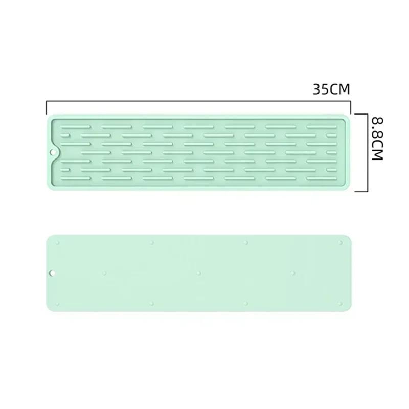 Silikon Abtropfmatte Aufbewahrung Spüle Küchenutensilien Schutzmatte Rutschfest Spülbeckenablage Arbeitsplattenmatte Organizer Badezimmer-Gadget