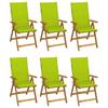 Day and Night - Day and Night Folding Garden Chairs 6 Units and Cushions Solid Acacia Wood