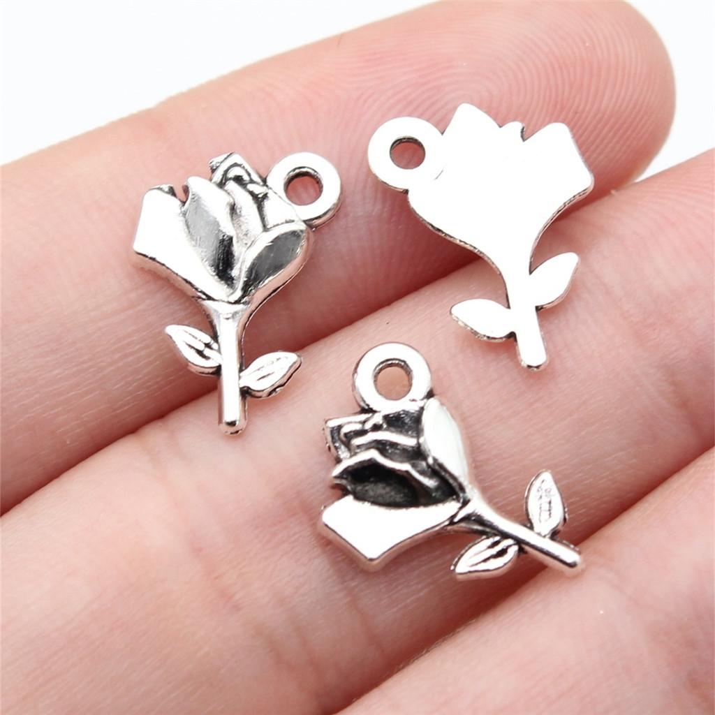 Charms Small Flower Pendants Wedding Jewelry Findings QC116