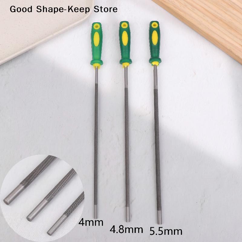 High Carbon Steel round Saw Chain Files Kit 4.0mm 4.8mm 5.5mm Chain Saw Sharpening Woodwork Tools Accessories for Chainsaw
