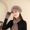 Female Winter Rabbit Fur Hat Warm And Thickened Knitted Wool Hat Cold And Windproof Simple Mother Cotton Hat