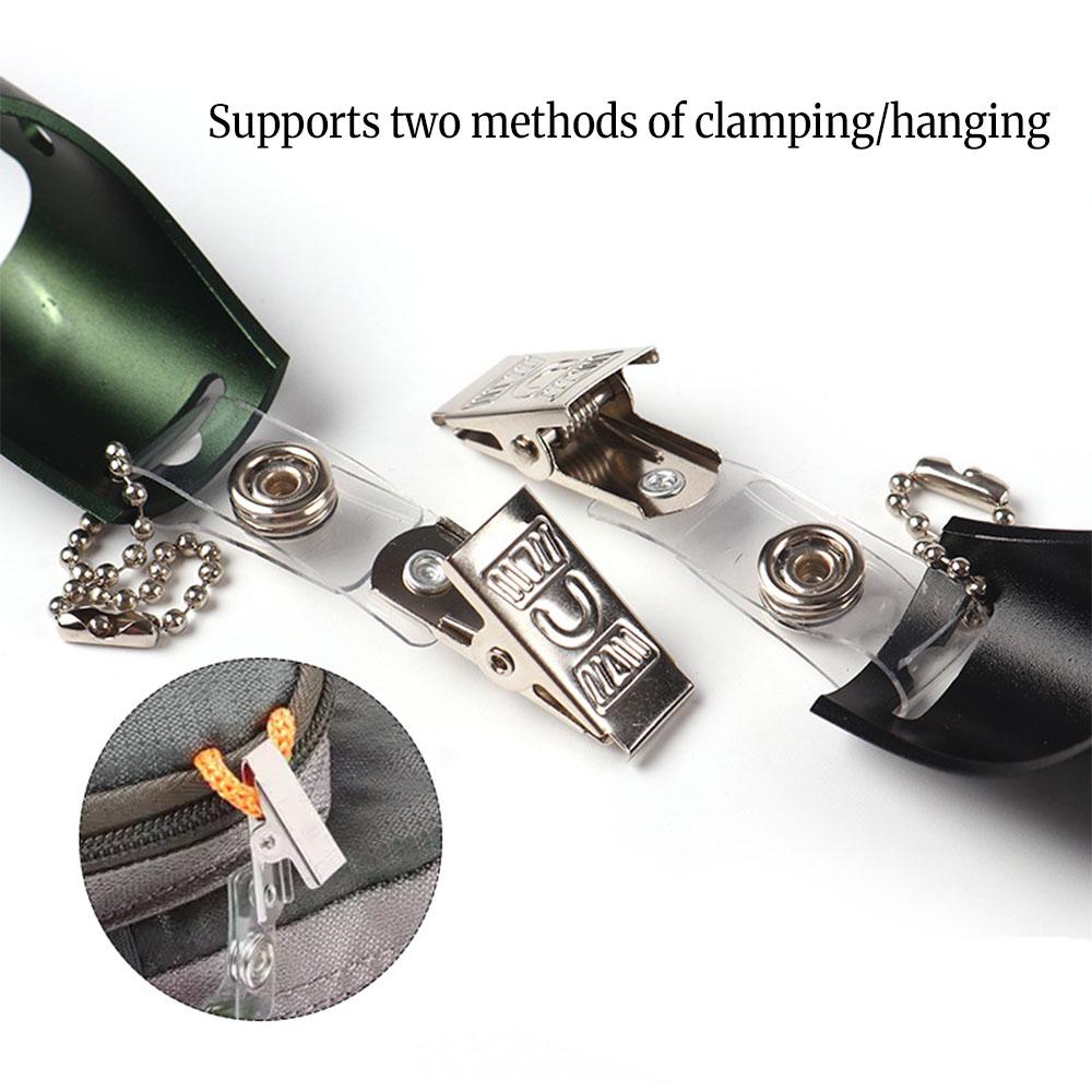 Fly Fishing Floatant Bottle Holder, Aluminum Alloy Lightweight Clip-On/Hang-On Tool Holder for Vest Backpack, for D-Rings & Loops