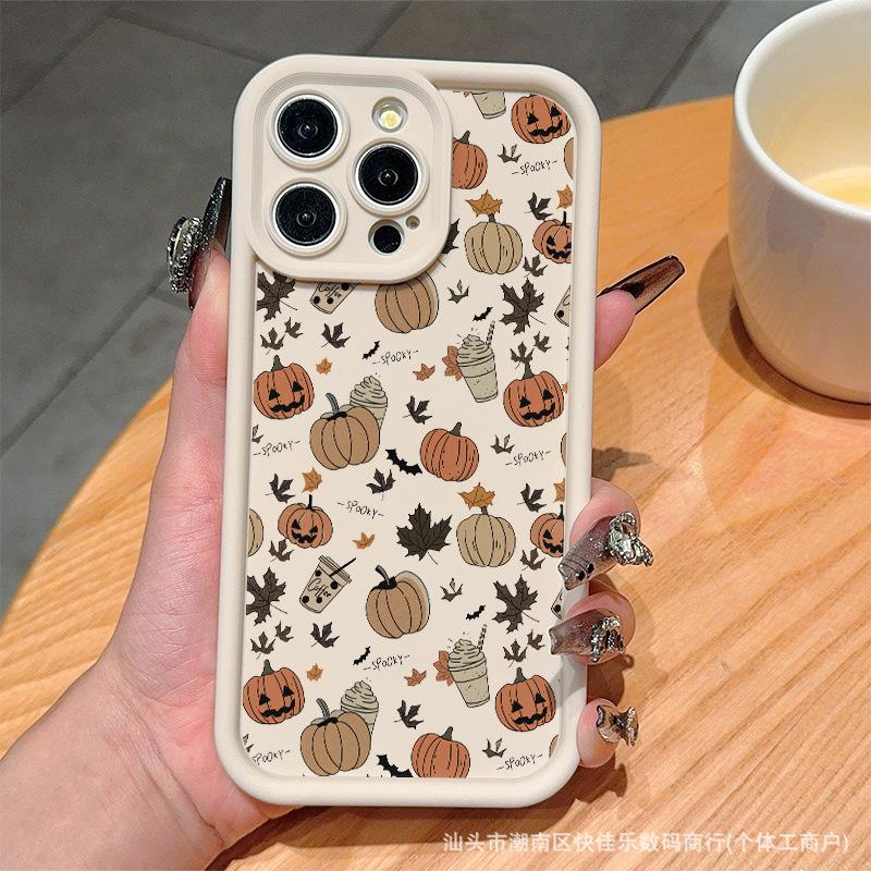 Trend pumpkin for Apple 15 all-inclusive iPhone16 anti-drop 13/12/11 PROMAX mobile phone case 14PLUS