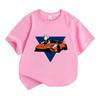 Kids Boys Girls Crew Neck Short Sleeve T-Shirt, 100% Cotton Casual Top, Cool Sports Racing Car Print, Comfortable Breathable Summer Daily Wear for Lit