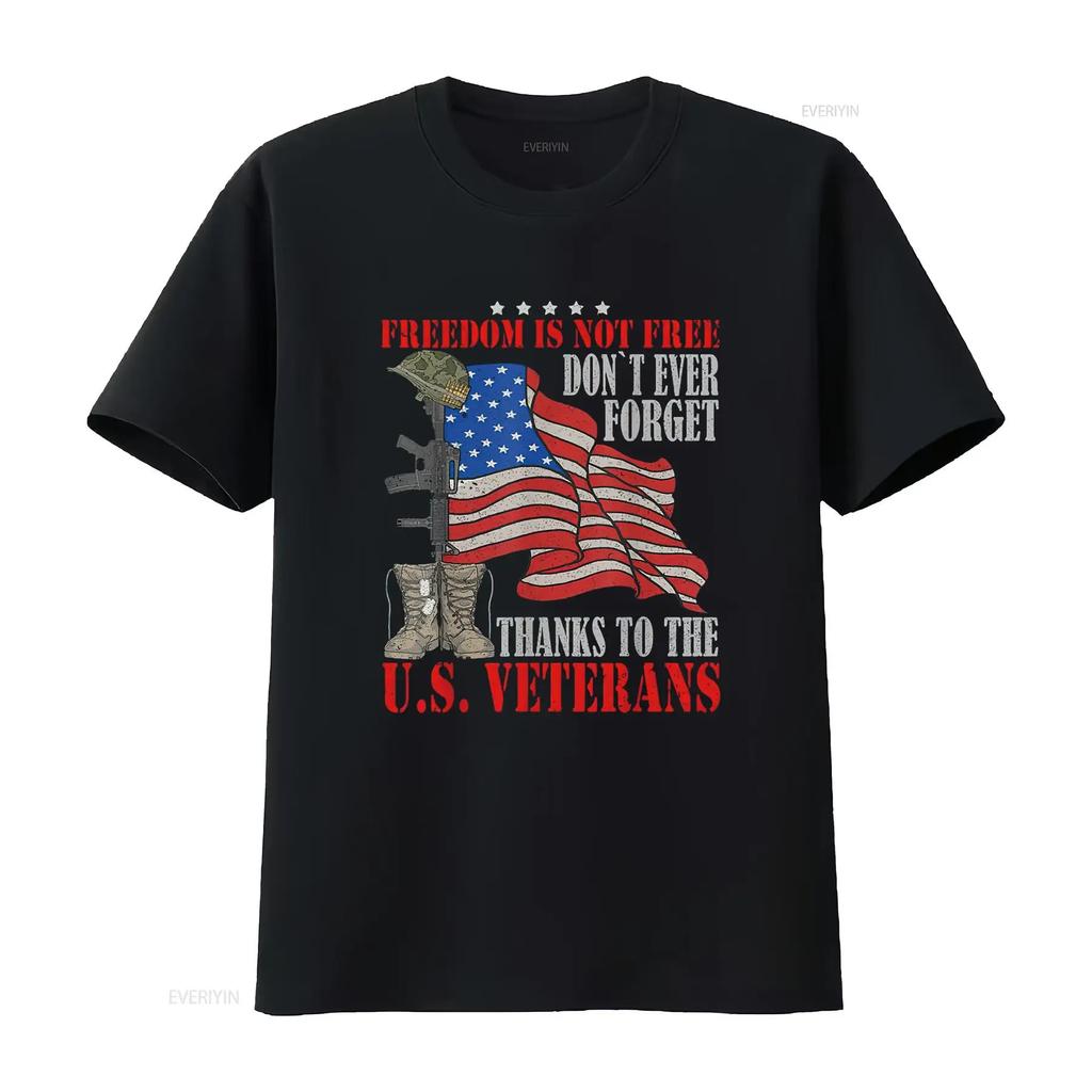 Freedom is not free Veterans day Women s Trendy T Shirt with Unique Prints Perfect for Any Occasion vintage Washed streetwear