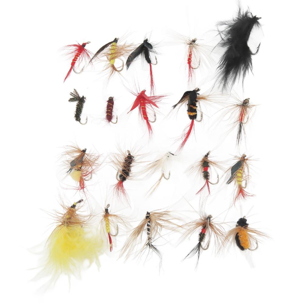 60-teiliges leichtes Fliegenfischer-Set mit Haken aus hochkohlenstoffhaltigem Stahl Fliegenfischer-Ausrüstung Seen Flüsse