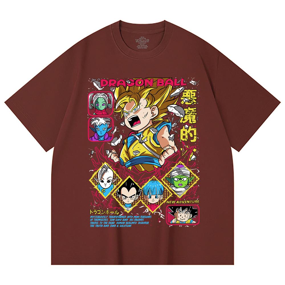 230 Gsm 100% Cotton Dragon Ball V62 Print Unisex Heavy Cotton T Shirt