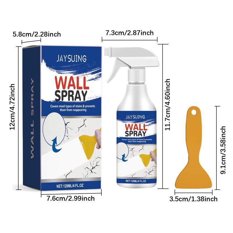 Jaysuing Vernice per Riparazione Muri Decontaminante Impermeabile E Resistente al Sole Vernice Ristrutturante Coprente Spray Ristrutturante per Muri