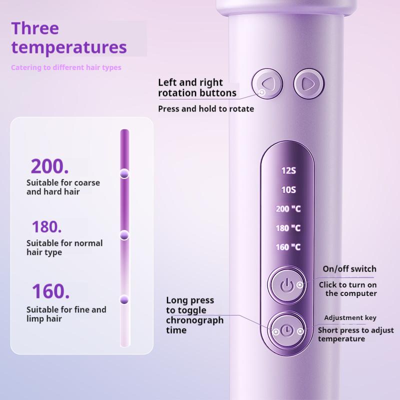 Auto Rotating Hair Curler 4 In 1 Styler 32Mm Curling Wand With Negative Ion For Waves Straightening