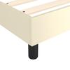 Box Spring Bed Frame Cream 120 x 200 cm Faux Leather