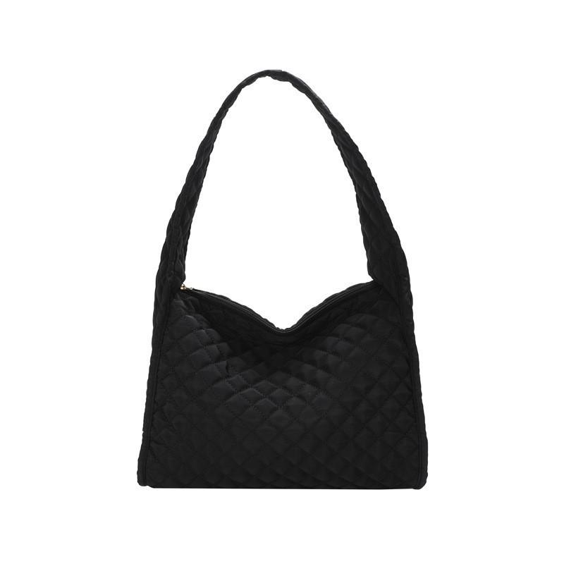 Trendige Nylon-Tragetasche für Damen Herbst Winter 2023 Große Kapazität Gesteppte Umhängetasche