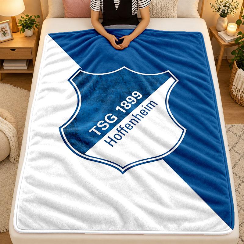 Flaneldecke TSG Hoffenheim FC Warme Weiche Decke für den Innenbereich Sofa Bett Wohnzimmer