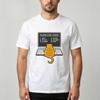 Soft Cotton Unisex Tshirt Funny Cat Computer Daily Schedule Art Print Oneck Trendy Pet Owner Casual Daily Outfit Tops