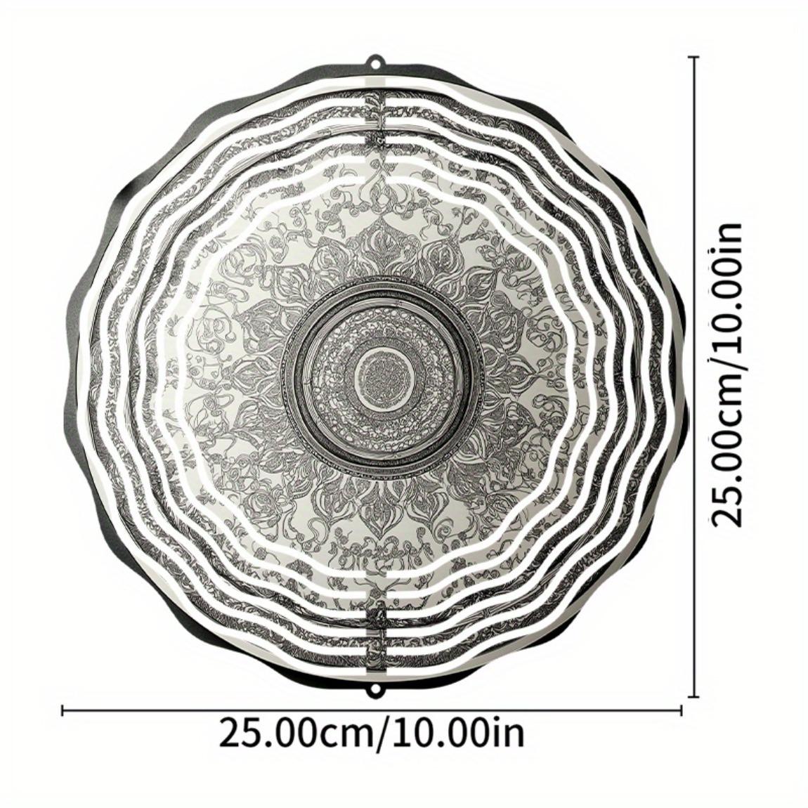 

10-дюймовый подвесной колокольчик ветра, уличный декор, элегантное украшение для двора с вращающимся на 360° крючком, уникальный динамичный дизайн для весны, лета, осени, подарок 01A