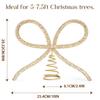 Gold Bow Tree Topper Christmas Tree Topper Elegant Rhinestone Bow Tree Topper for Xmas Holiday Decor Gold for Christmas for Home