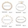 Jemné perlové květinové mašličkové choker náhrdelníky Dlouhý řetízek s přívěskem perlového srdce ve zlatém tónu Náhrdelníky s přívěskem mince Pro stylové šperky Ženy Elegantní Květinové náhrdelníky
