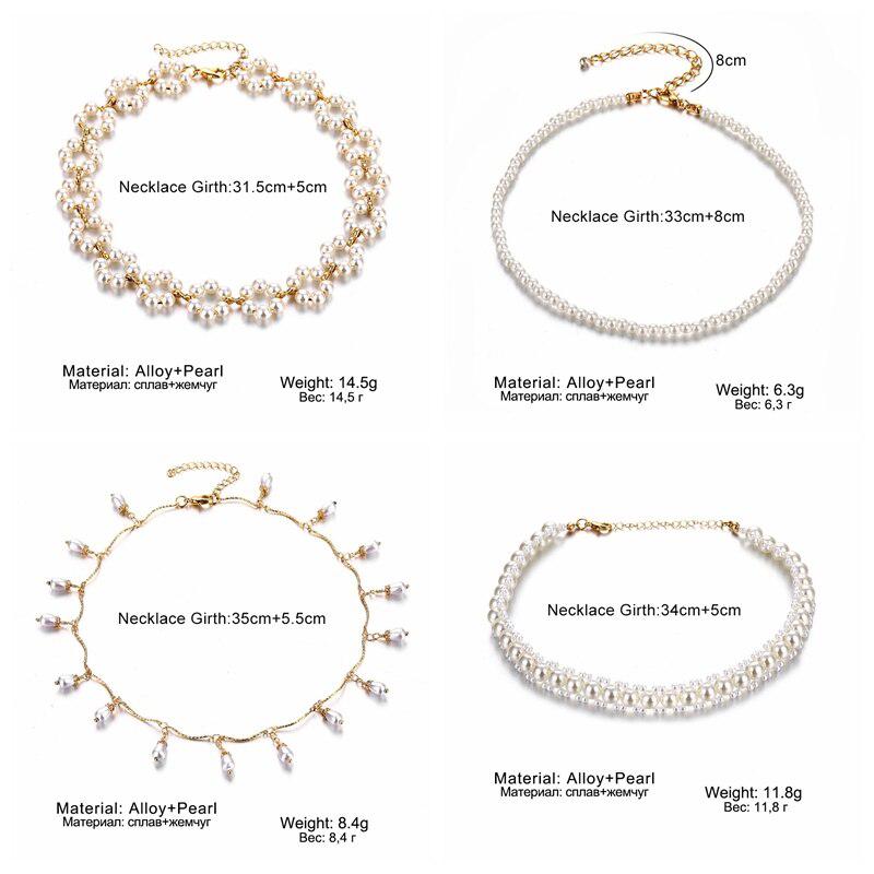 Jemné perlové květinové mašličkové choker náhrdelníky Dlouhý řetízek s přívěskem perlového srdce ve zlatém tónu Náhrdelníky s přívěskem mince Pro stylové šperky Ženy Elegantní Květinové náhrdelníky