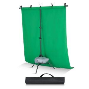 VEVOR Backdrop Stand, 5 x 6.5 ft Adjustable Photo Backdrop Stand Kit, Portable Background Backdrop Stand with 3 Crossbars