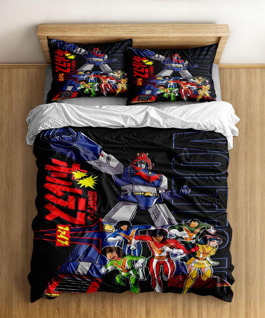 Voltes V Robo Duvet Cover Set without sheet King Queen Double Full Twin Single Size Bed Linen Set