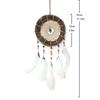 Retro Rattan Dream Catcher Mori Style Night Light Ornament – Cute Woven Home Decoration Pendant 