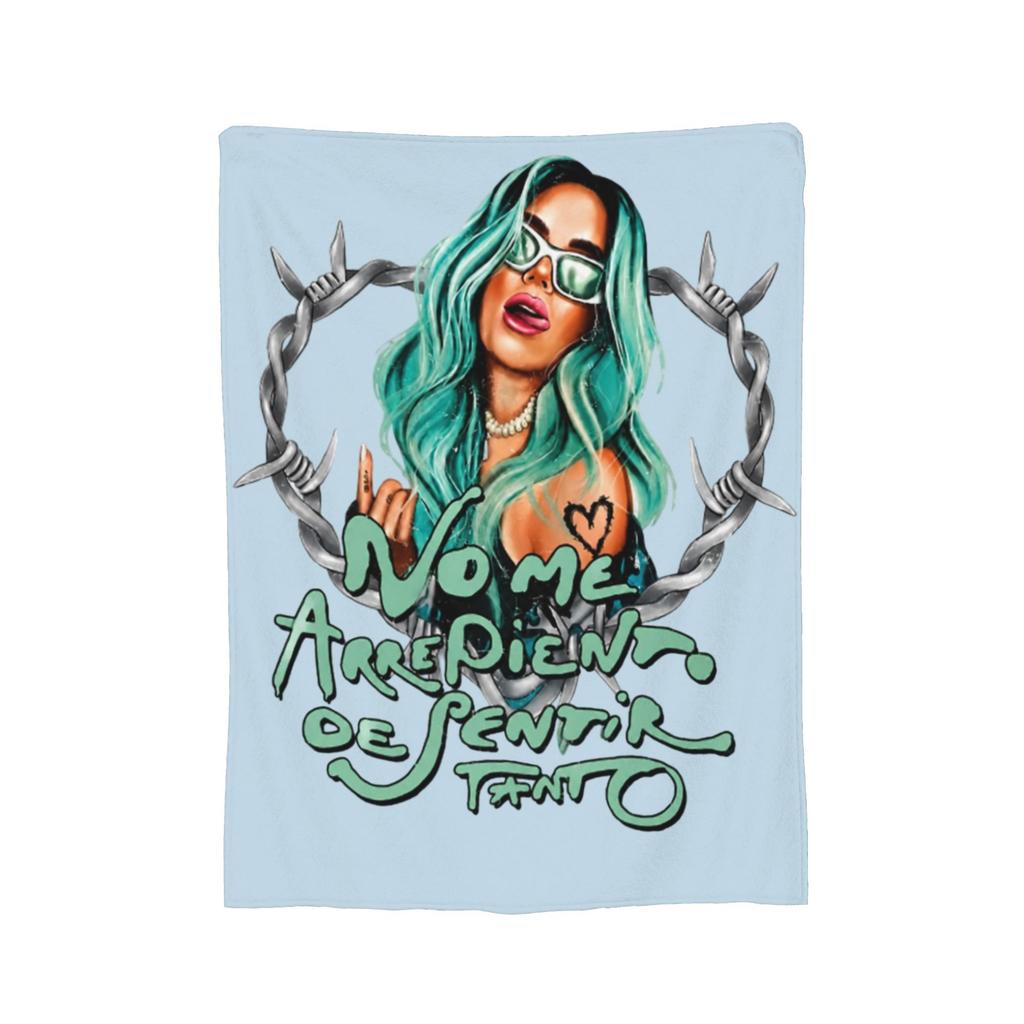 no me arrepiento de sentir tanto Wool Blankets Karol G Funny Throw Blankets for Home 200x150cm Bedspreads