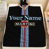 1PC Martini Custom Name Patterned Flannel Blanket Suitable For All Seasons For Home Decor Warmth And Comfort Gifts Holiday Present